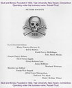 _R1. 00.07.22 Skull and Bones, Founded in 1832, is an elite secret society at Yale University in New Haven, Connecticut. Operating under the business name, Russell Trust