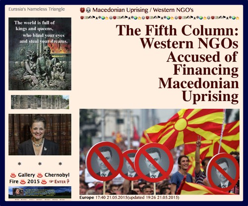 PRESS PLATE- 20150521  The Fifth Column- Western NGOs Accused of Financing Macedonian Uprising