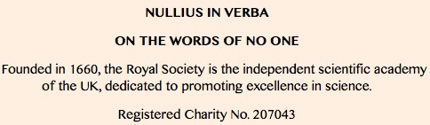 Royal Society- NULLIUS IN VERBA