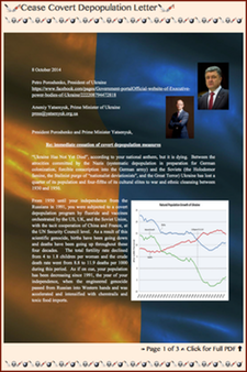 TITLE- 20141008.1 Letter to President Poroshenko and Prime Minister